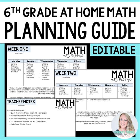 grade math home learning template