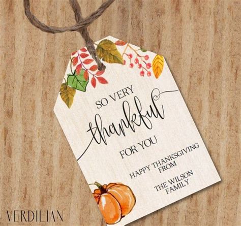thanksgiving tags template printable gift favor tags diy editable