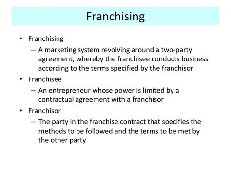 franchising powerpoint    id