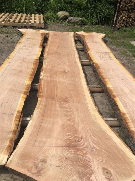 edge black cherry wood slab  edge table slabs