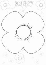 Poppy Outline Template Remembrance Coloring Flower Playdough Activities Colouring Pages Kids Templates Craft Mat Crafts Choose Board Leaf sketch template