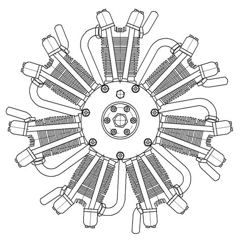 plan  cylinder radial engine martin ohrndorf modellbau technik
