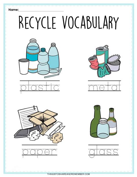 recycling activities printables share remember celebrating child