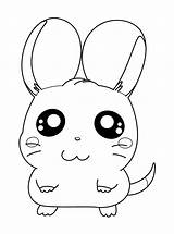 Hamtaro Coloring Pages Picgifs Cute Drawings Kitty Color Numbers sketch template