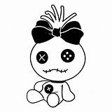 Stitch Lilo Scrump Coloring Disney Doll Drawing Tattoo Pages Silhouette Voodoo Stich Cricut Drawings Cute Dolls Printable Draw Dibujo Decal sketch template