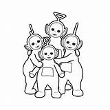 Teletubbies Coloring Pages Books sketch template