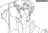 Anime Coloring Pages Boy Angel Body Guys Glasses Search Google sketch template