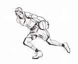 Athlete Drawing Westbrook Getdrawings sketch template