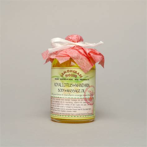royal lotus and mandarin scented massage oil from lemongrass house uk