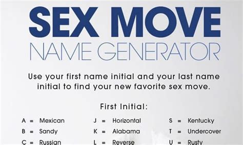 Sex Move Name Generator 9gag