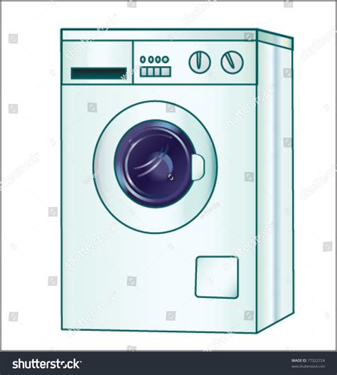 washing machine cartoon vector illustration stock vector