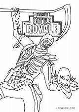 Fortnite Coloring Pages Skull Trooper Printable Kids sketch template