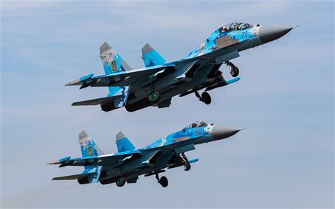 Download Wallpapers Su 27ub Ukrainian Fighter Su 27 Air