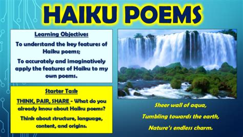 haiku poems teaching resources