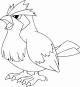 Pidgey Coloring Pokemon Pages Flying Printable Type Kids Color sketch template
