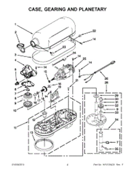 kitchenaid artisan parts diagram wiring diagram