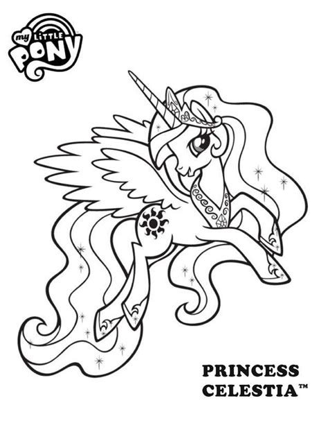 princess celestia coloring pages  print