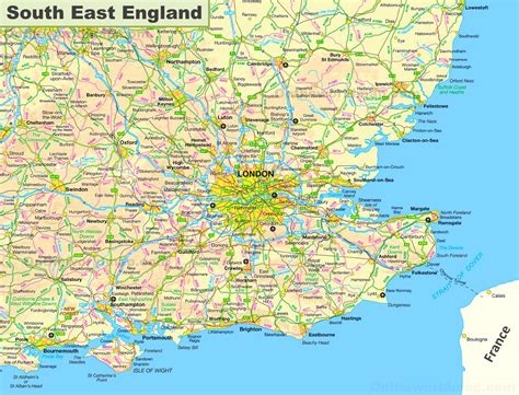 map  south east england ontheworldmapcom