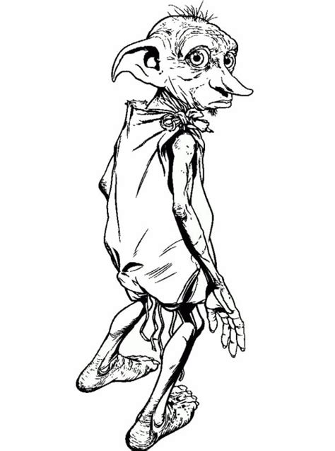 kids  funcom coloring page dobby harry potter dobby