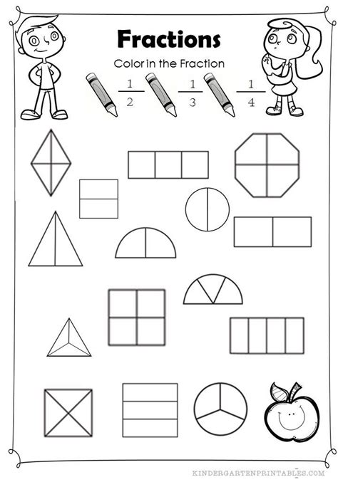 fractions worksheets fractions kids math worksheets