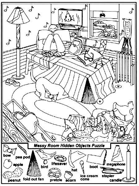 printable coloring pages  messy rooms ferrisquinlanjamal