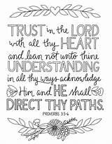 Trust Lds Foolish Proverbs Scriptures Prov sketch template