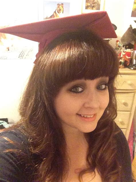 wear graduation cap  bangs additionally   beginning