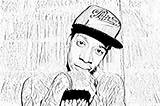 Wiz Khalifa Pages Colouring sketch template