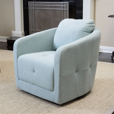 south hampton light blue swivel chair  living room chairs  furniture