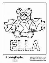 Coloring Pages Name Ella Names Kids Personalized Printable Custom Baby Shower Say Getcolorings Color Car Customized Strega Nona Colorings Getdrawings sketch template