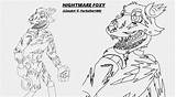 Foxy Nightmare Coloring Pages Template sketch template