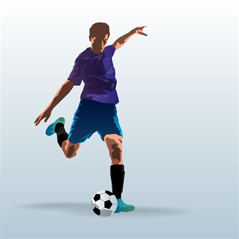 soccer player kicking ball vector art icons  graphics
