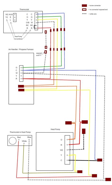 heat pump wiring diagram thermostat