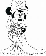 Minnie Mouse Coloring Mickey Pages Wedding Disney Bride Printable Sheets Valentine Princess Color Kids Minni Print Daisy Bridal Adult Elegant sketch template
