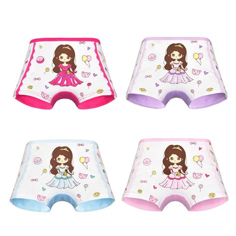 4 Stück Mädchen Unterwäsche Baumwolle Atmungsaktiv Kinder Unterhose