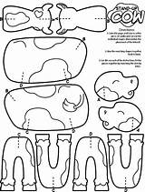 Cow Coloring Pages Crayola Kids Cut Colouring Craft Color Together sketch template