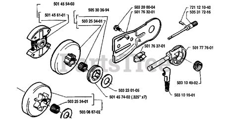 Husqvarna 50 Husqvarna Chainsaw 1987 06 Clutch Assembly Parts