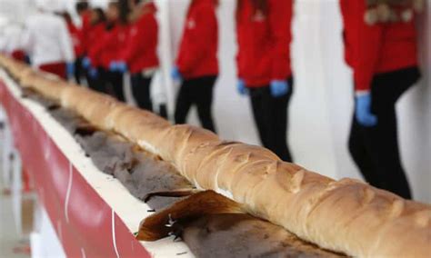 world s longest baguette certified at milan expo world records the