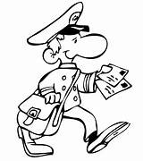 Mailman Postman Mail Coloring Drawing Jobs Occupations Pages Color Timtim Getdrawings Bw Drawings Getcolorings Printable Worker Category Yard Their Postal sketch template
