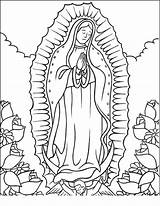 Guadalupe Virgen Colorir Divyajanani sketch template