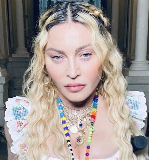 madonna shares resting birthday bh face photo   turns