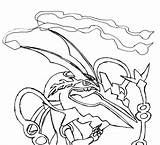 Coloring Mega Pokemon Pages Rayquaza Print sketch template