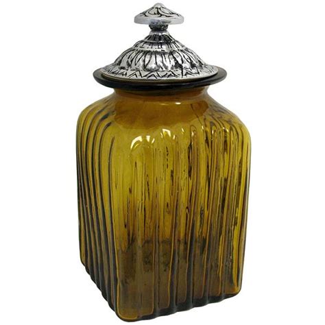 Blown Glass Canisters Collection Olive Leaf Kitchen