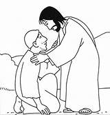 Clipart Jesus Healing Heals Sick Coloring Lepers Pages Kids Drawings Boy Heal Colouring Crafts Bible School Sunday Clip Google Craft sketch template