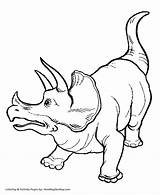 Dinosaur Coloring Pages Triceratops Dinosaurs Colouring Kids Printable Dino Drawing Line Print Cartoon Clipart Sheets Cliparts Color Animals Printables Sheet sketch template