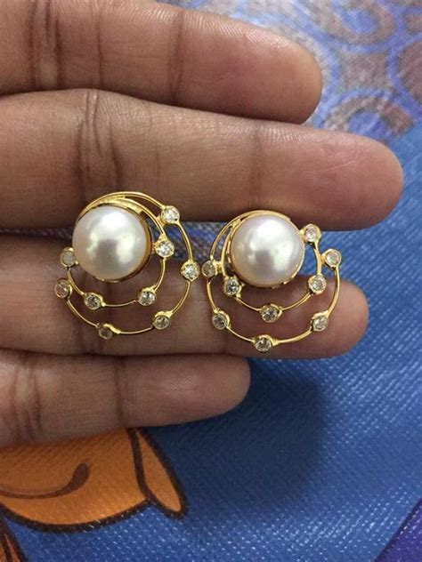 Pearl Earrings Jewelry Design Earrings Gold Jewelry Fashion Indian