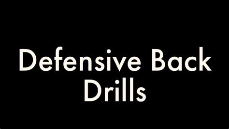 defensive  drills  youth football coach defensive backs