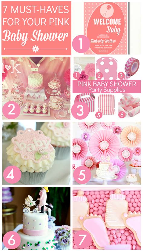 pink baby shower ideas catch  party