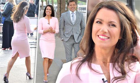 susanna reid looks pretty in pink as she flaunts her curves in tight
