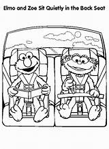Coloring Seat Pages Car Elmo Safety Designlooter Print Drawings Allkidsnetwork 6kb 750px sketch template
